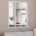 Verrière d'atelier 3 vitrages L. 93 x H. 108 cm en métal blanc et verre trempé