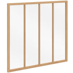 Verrière d'atelier 4 vitrages L. 116 x H. 108 cm en bois et verre trempé
