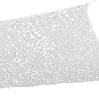 Voile d'ombrage rectangulaire design, type ombrière de camouflage 3x4 m, blanc