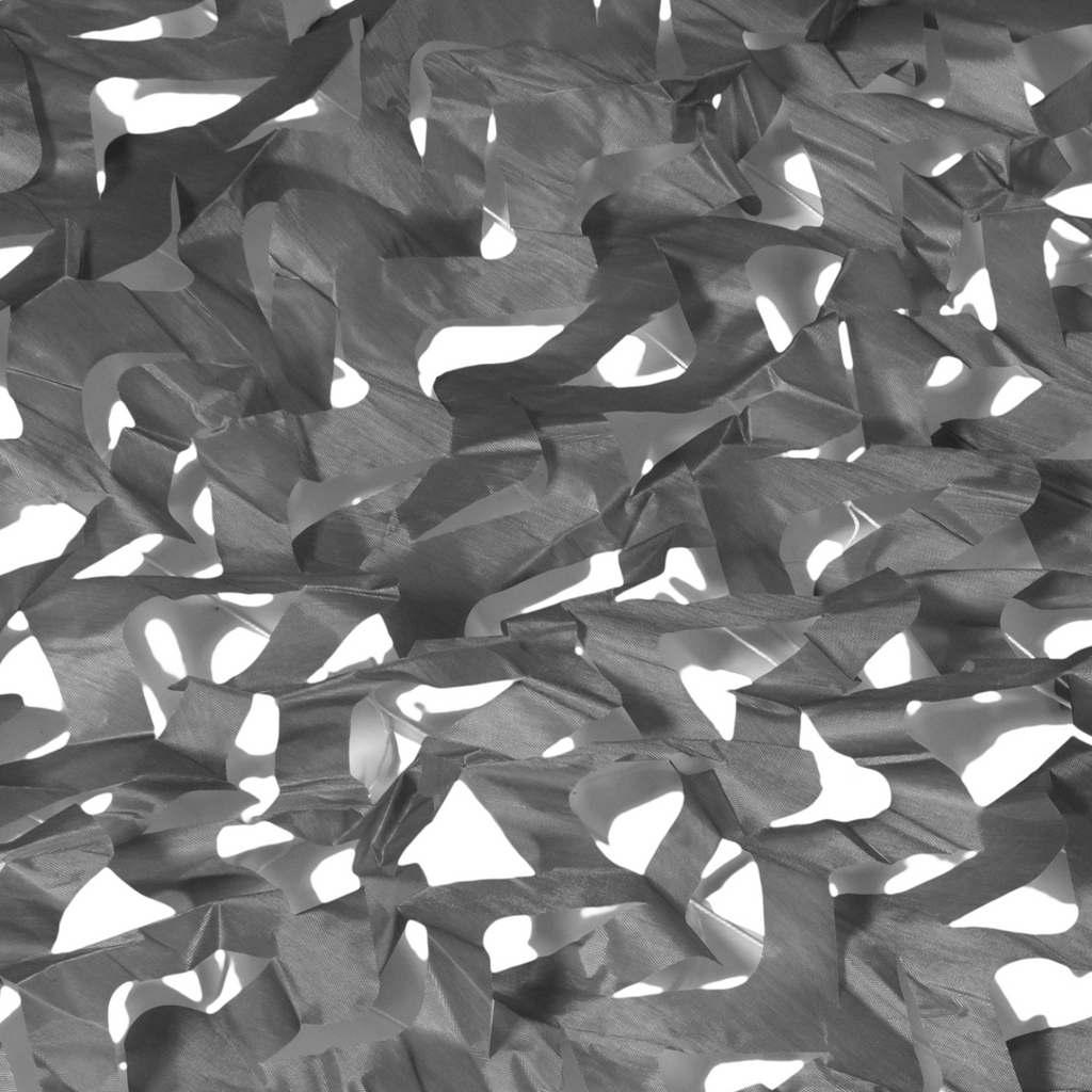 Voile d'ombrage rectangulaire design ombrière camouflage 3x4 m gris