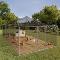 Volière de 18 m², parc grillagé 6 x 3 m, enclos poulailler pour animaux de basse-cour