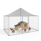 Volière 6 m² parc grillagé 3 x 2 m enclos poulailler pour animaux de basse-cour