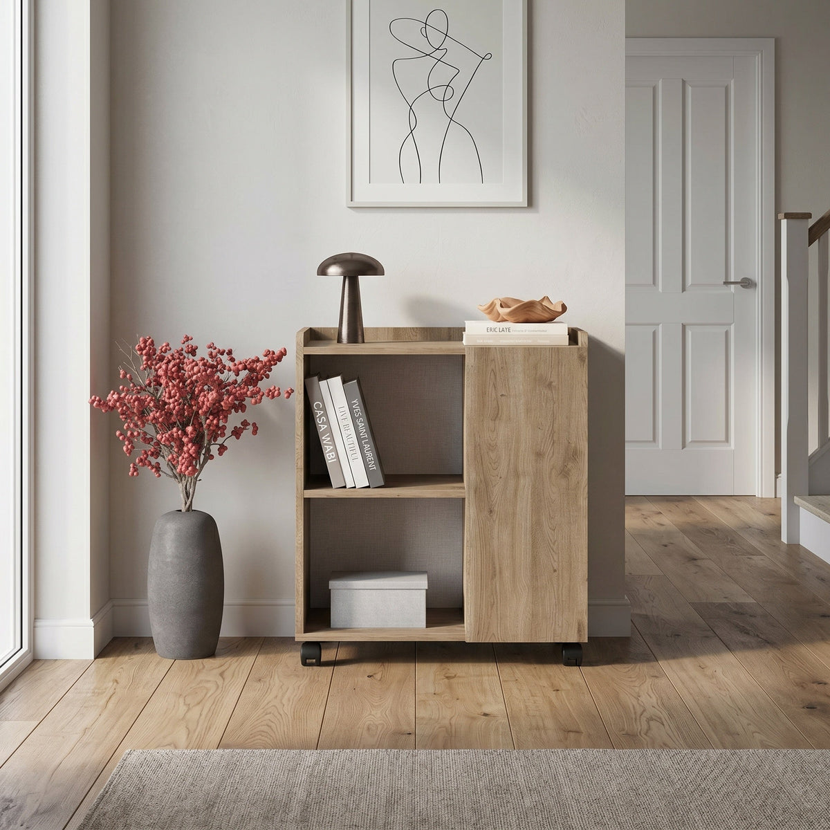 Bahut Zeo avec Pieds - Design Moderne - 4 Compartiments