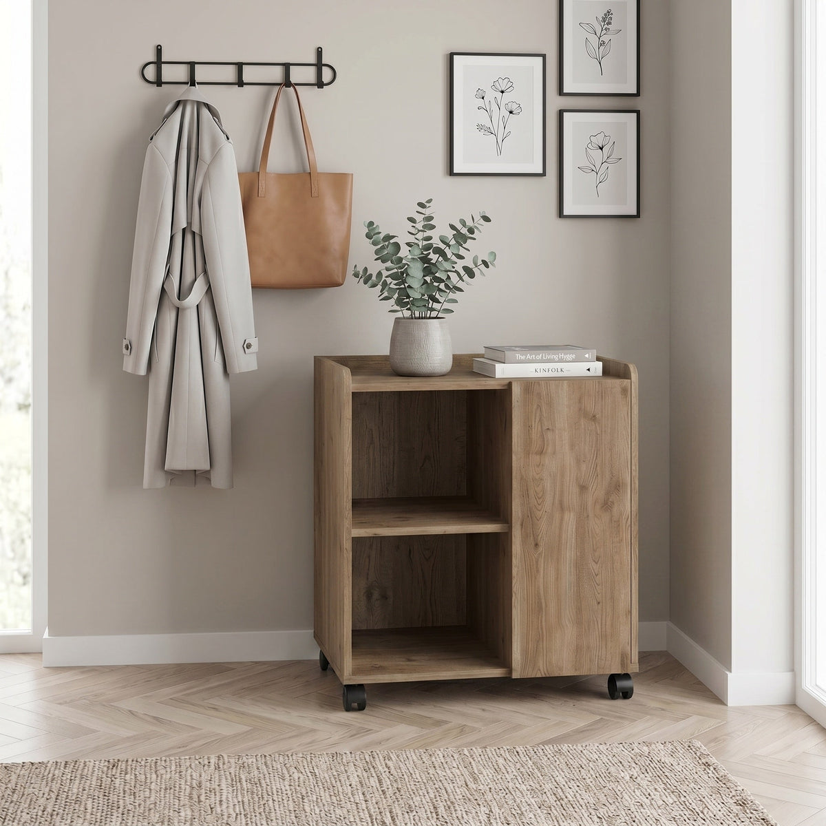 Bahut Zeo avec Pieds - Design Moderne - 4 Compartiments